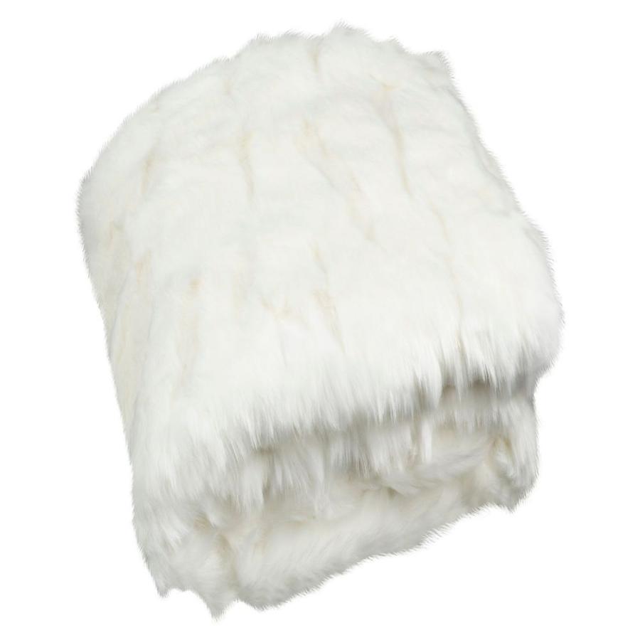 国内発送 雑貨 ユニセックス Safavieh サファビヤ Textured White Snow 60" X 50" Throw, Faux-Fur その他財布、帽子、ファッション小物