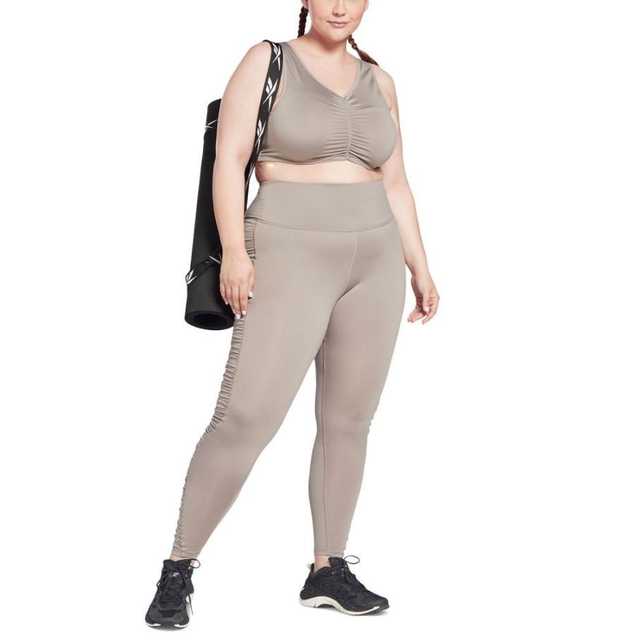 あなたにおすすめの商品 リーボック Reebok レディース ベアトップ チューブトップ クロップド 大きいサイズ タンクトップ Plus Size Studio Ruched Cropped Tank Top Boulder Grey チューブトップ ベアトップ サイズ 2x Proksi Si