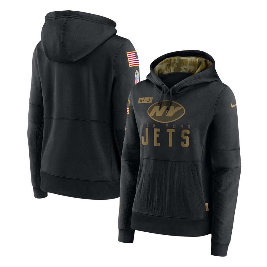人気特価激安 Nike ナイキ トップス レディース パーカー ナイキ Nike レディース Black Hoodie Pullover Performance Service To Salute Jets York New Black トップス パーカー トップス