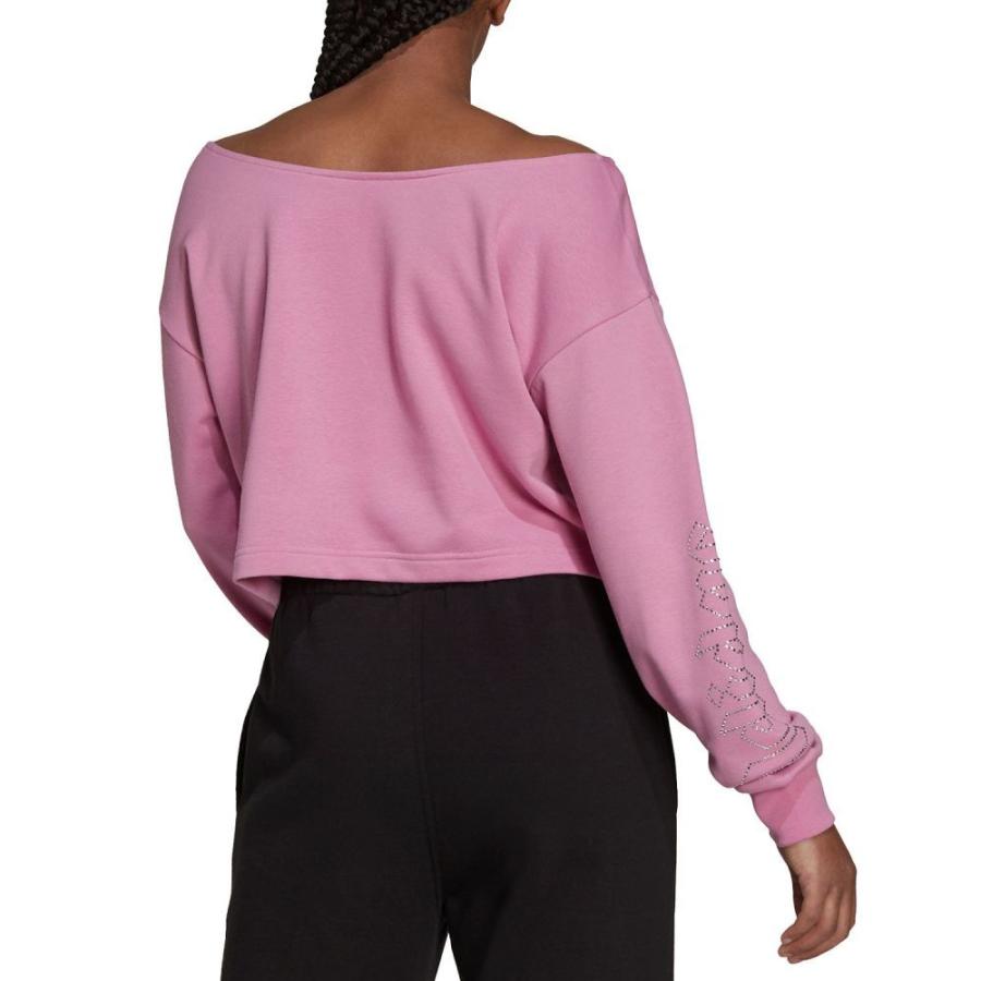 激安アウトレット Pink Orchid Sweatshirt Boat Neck Embellished トップス スウェット トレーナー レディース Adidas アディダス レディース スウェット トレーナー アディダス Adidas トップス Meorboston Org
