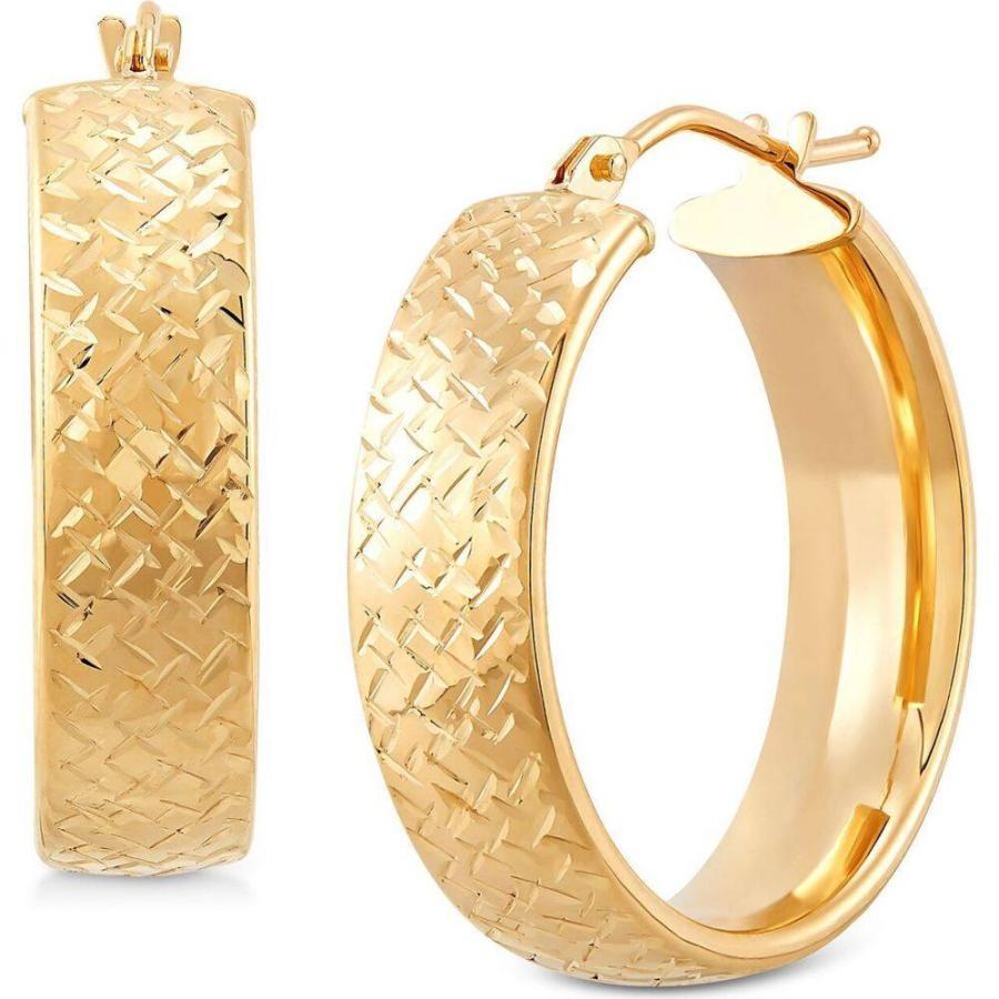 ブランド直営 メイシーズ Macy S レディース イヤリング ピアス フープピアス Small Weave Texture Wide Tube Hoop Earrings In 14k Gold Yellow Gold 大人気 Paynow Universalpapershredding Com