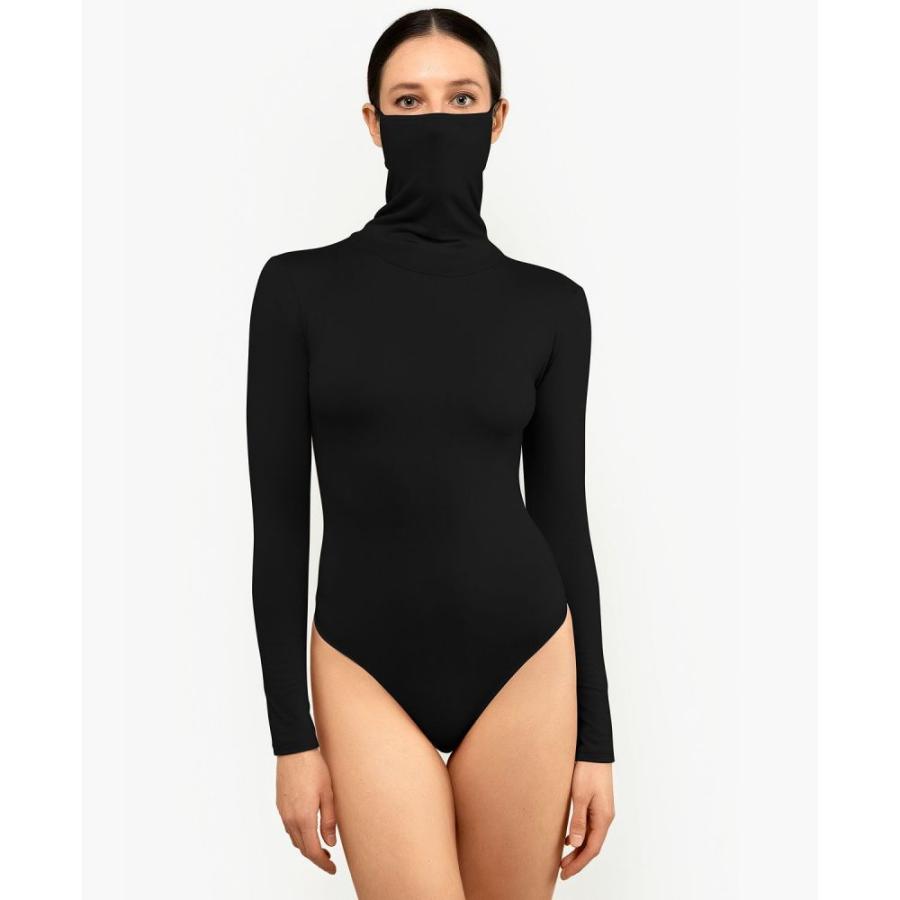 楽天カード分割 ベッツィアンドアダム Bam By Betsy Adam レディース ボディースーツ インナー 下着 Long Sleeve Bodysuit With Attached Mask Black 楽天ランキング1位 Tv Creativetalentnetwork Com