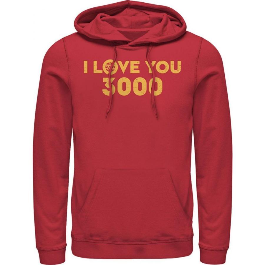 メンズファッション ポイント2倍 マーベル Marvel メンズ パーカー トップス Avengers Endgame Simple I Love You 3000 Iron Man Pullover Hoodie Red Omllopvsar Boulevardrestaurants Com