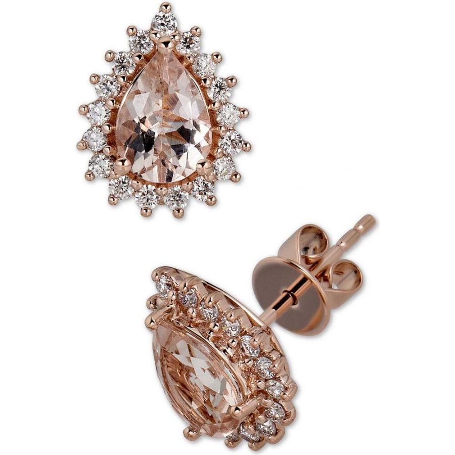 メイシーズ Macy's ユニセックス イヤリング・ピアス Morganite (1-1/2 ct. t.w.) & Diamond (1/3 ct. t.w.) Stud Earrings in 14k Rose Gold｜fermart-shoes｜02