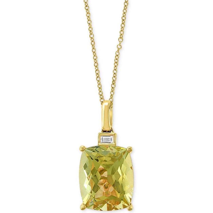 エフィー Effy Collection メンズ ネックレス Effy Lemon Quartz 4 5 8 Ct T W Diamond Accent 18 Pendant Necklace In 14k Gold Lemon Quartz Www Zenithaviation In