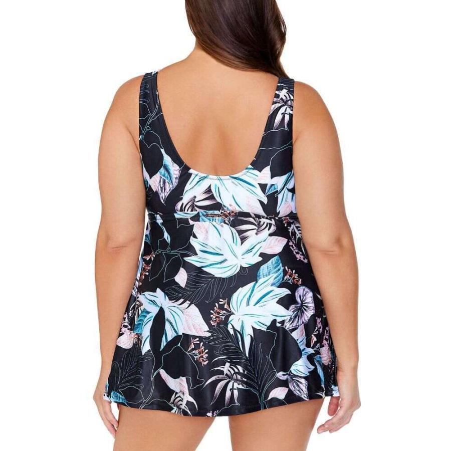 Printed Size Plus Trendy 水着 ビーチウェア 大きいサイズ ワンピース レディース Curve Raisins レディースレーズンズ ワンピース レーズンズ Curve Raisins Lucia Black Swimdress 水着 華麗 Learningalliance Edu Pk