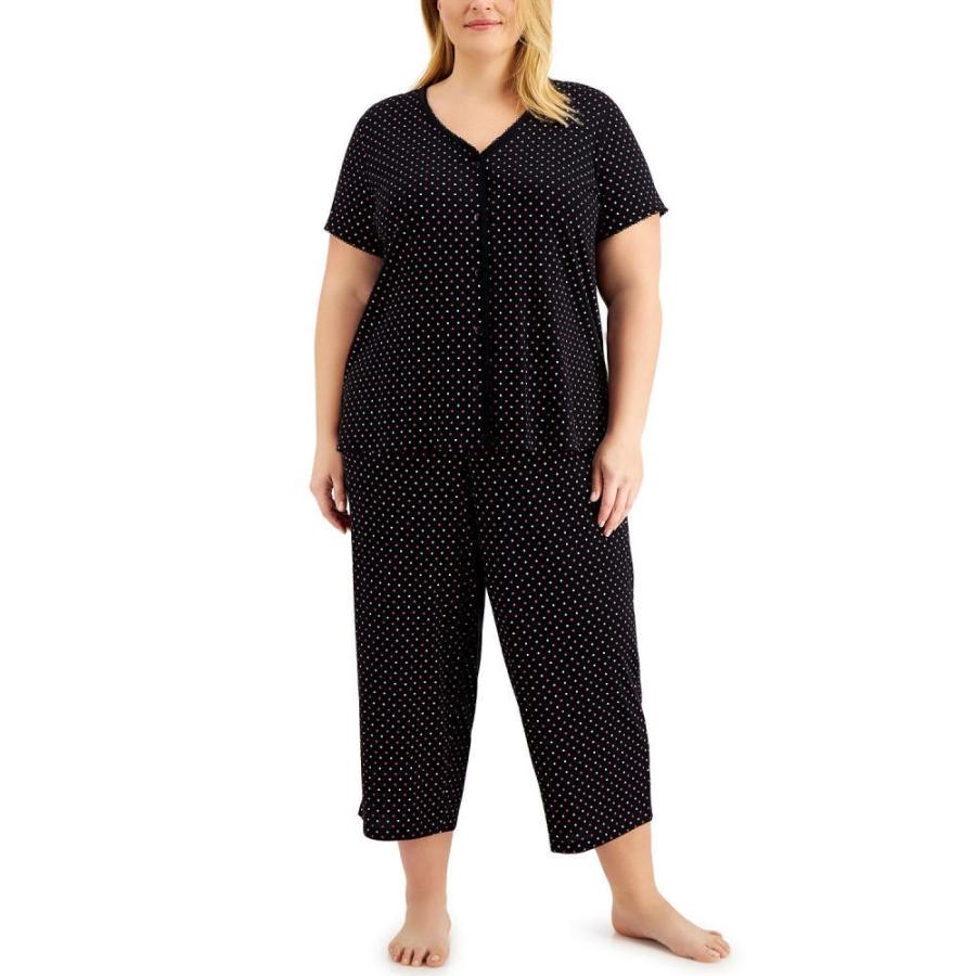 お中元 残暑見舞い 夏 ギフト 当店限定p10倍 チャータークラブ Charter Club レディース パジャマ 上下セット 大きいサイズ インナー 下着 The Everyday Cotton Plus Size Capri Pajamas Set Duo Dot Hanagrocare Com