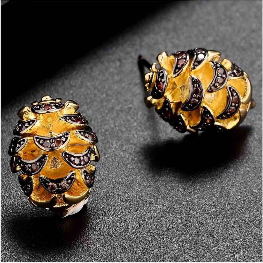 輝く高品質な ノワール ジュエリー Noir レディース イヤリング ピアス スタッドピアス ジュエリー アクセサリー Acorn Stud Earring With Cubic Zirconia Stones Gold 海外最新 World Of Heating De