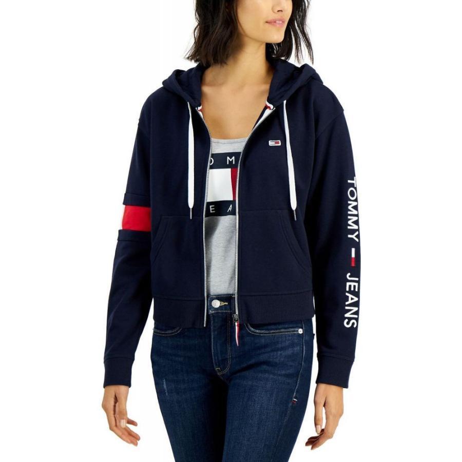 魅力的な トミー Captain Sky Hoodie Zip Logo トップス パーカー レディース Jeans Tommy ジーンズ パーカー サイズ Xs Kalfrelec Cmic Sa Com