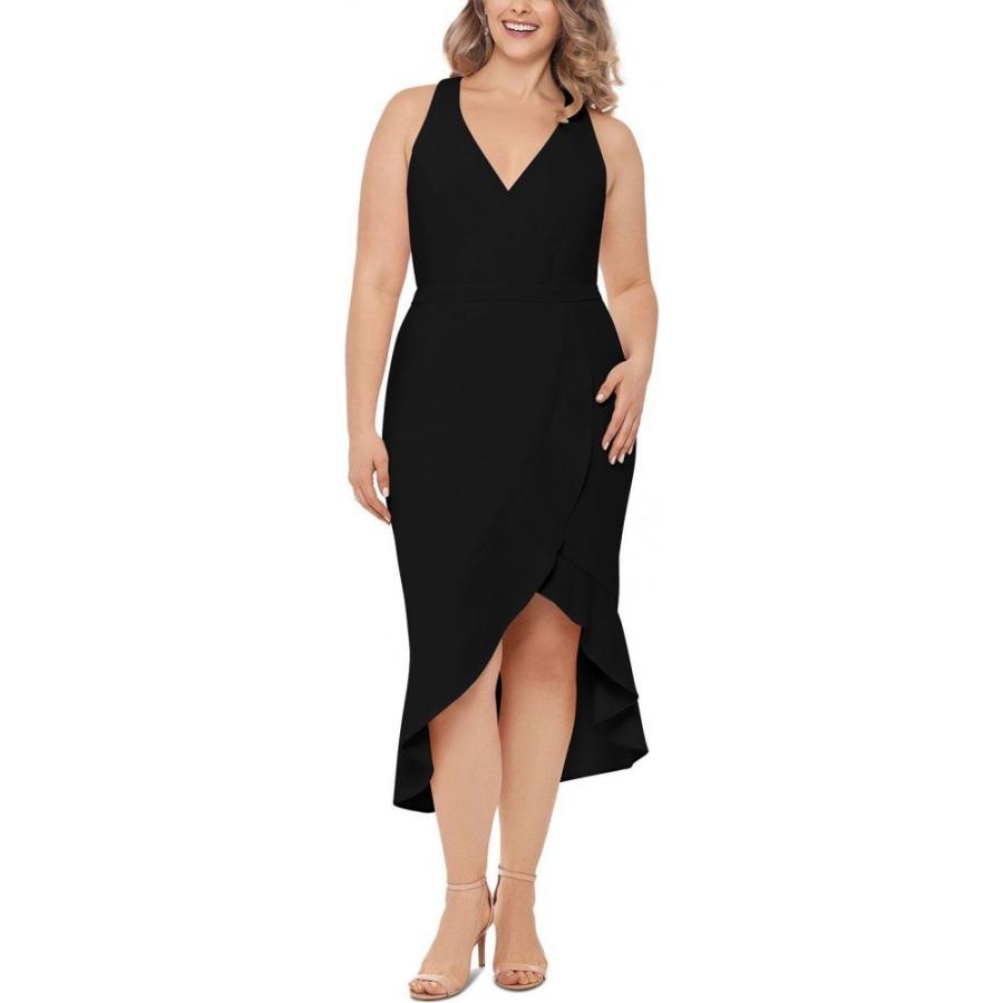 激安大特価 Xscape Black Dress High Low Ruffled Size Plus ワンピース ドレス 大きいサイズ ワンピース レディース Xscape エックススケープ レディース ワンピース エックススケープ ワンピース チュニック Itse Edu Co