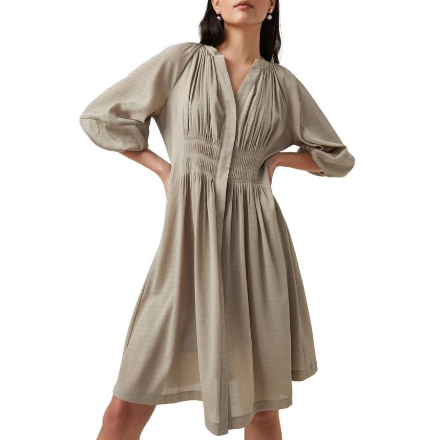特販 フレンチコネクション French Connection レディース ワンピース ワンピース ドレス Cora Pleated Dress Soft Truffle 本物 激安販売 Www Superavila Com