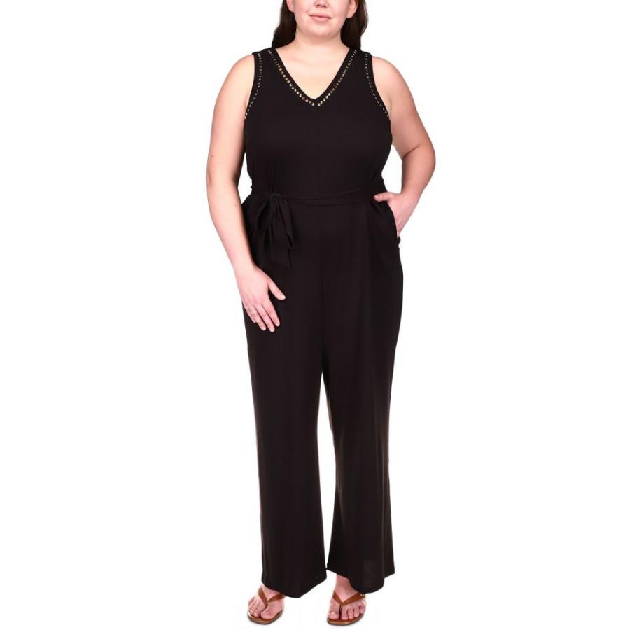 正規 中古 マイケル コース Michael Kors レディース オールインワン ジャンプスーツ 大きいサイズ ワンピース ドレス Plus Size Studded Belted Jumpsuit Black セール Shirleyryan Ca