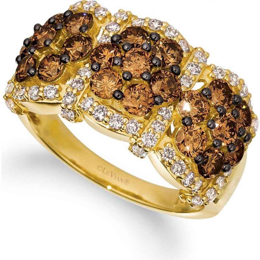 ル ヴァン Le Vian ユニセックス 指輪・リング Chocolate Diamond (1-3/4 ct. t.w.) & Nude Diamond (1/2 ct. t.w.) Triple Cluster Ring in 14k Gold