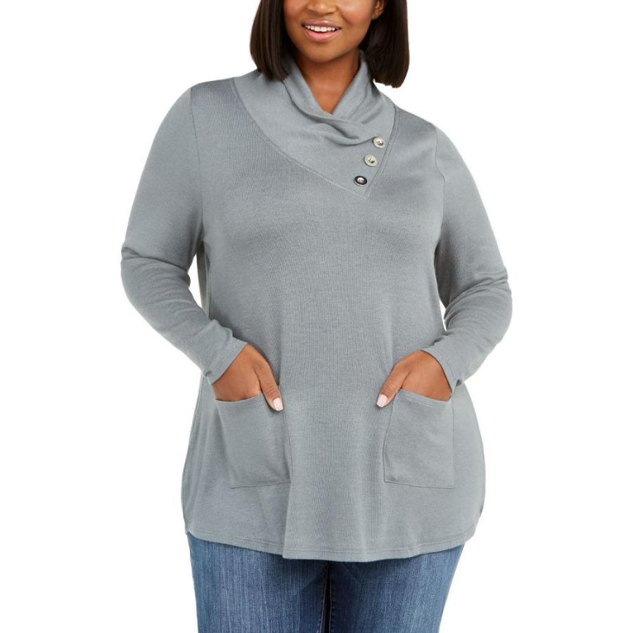 ベルディーニ Belldini レディース チュニック 大きいサイズ トップス Plus Size Cowlneck Tunic Sweater Silver Moss Gold Dallasreceiver Com