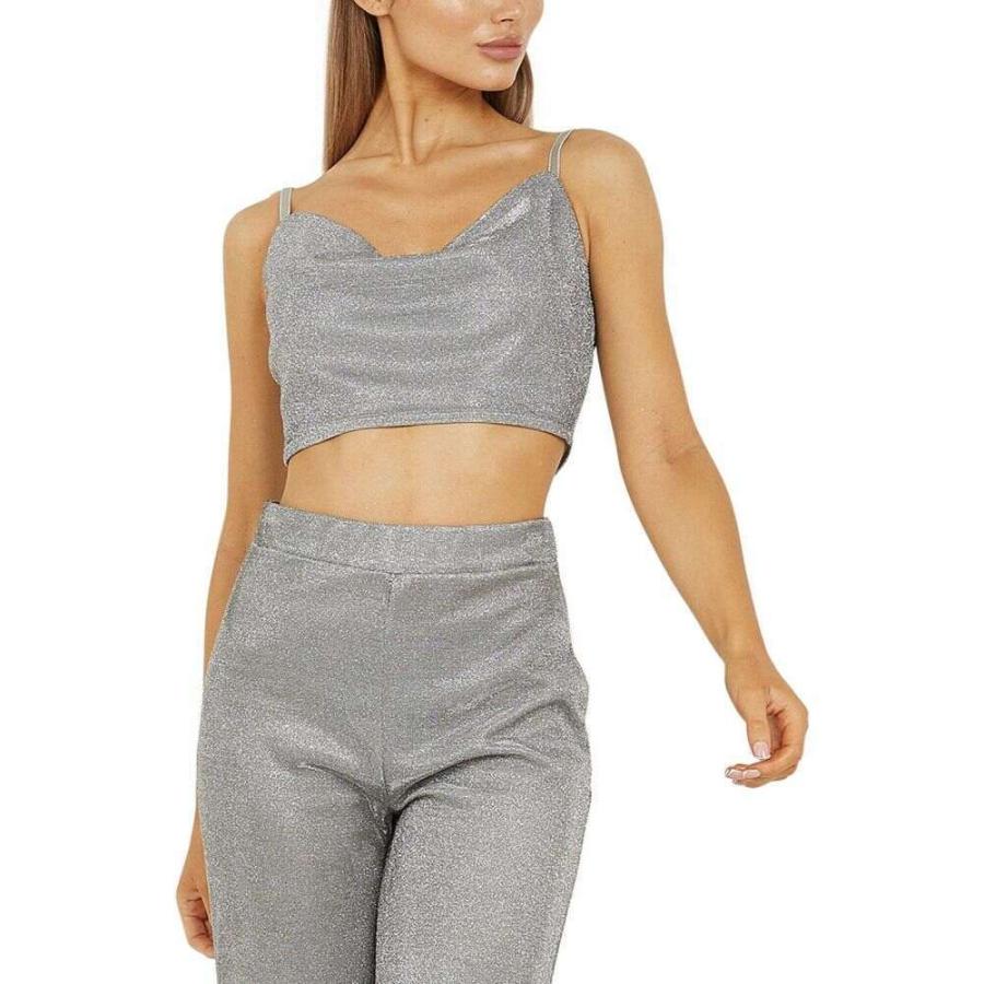 格安人気 クイズ Quiz レディース ベアトップ チューブトップ クロップド トップス Cowlneck Metallic Crop Top Metallic 値引きする Andrewdpearce Com