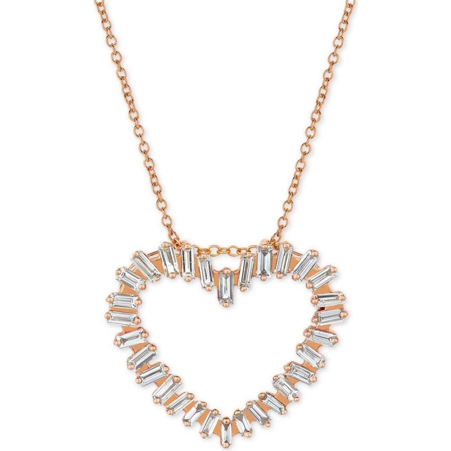 ル ヴァン Le Vian レディース ネックレス ハート Vanilla Diamond Baguette Heart Pendant Necklace 5 8 Ct T W In 14k Rose Gold Rose Gold Khabarbani Com