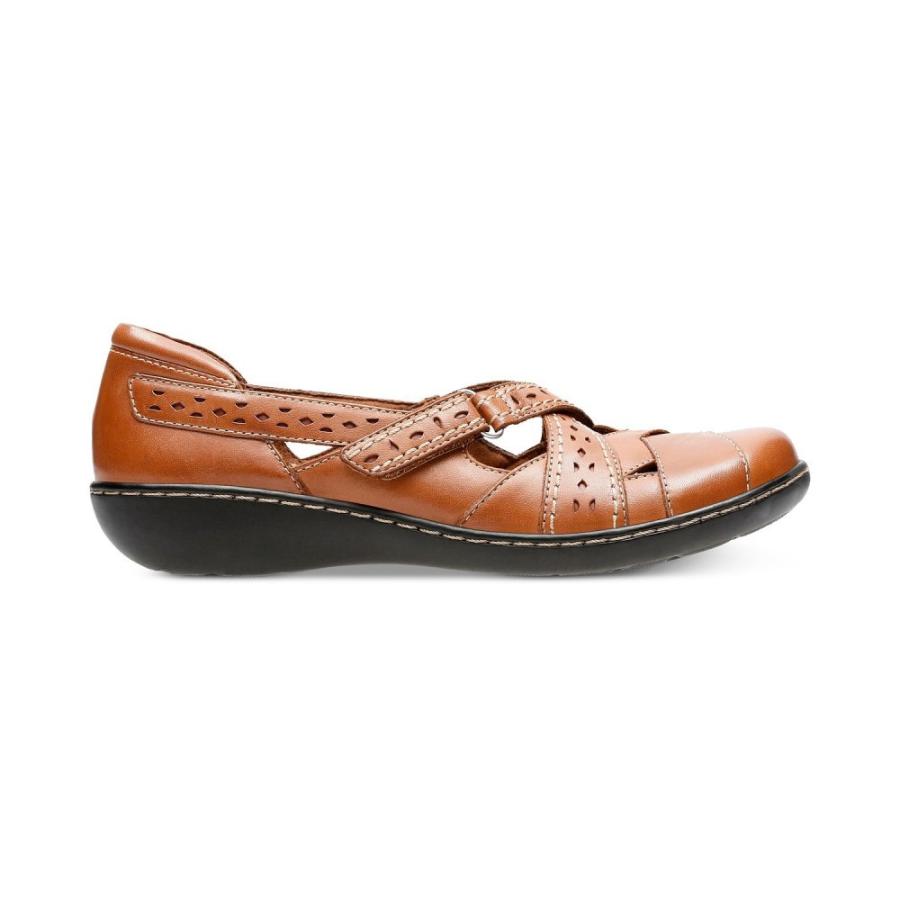 21福袋 Ashland Collection シューズ 靴 スリッポン フラット レディース Clarks クラークス レディース スリッポン フラット クラークス Clarks Spin Tan Flats シューズ Vinfra Es