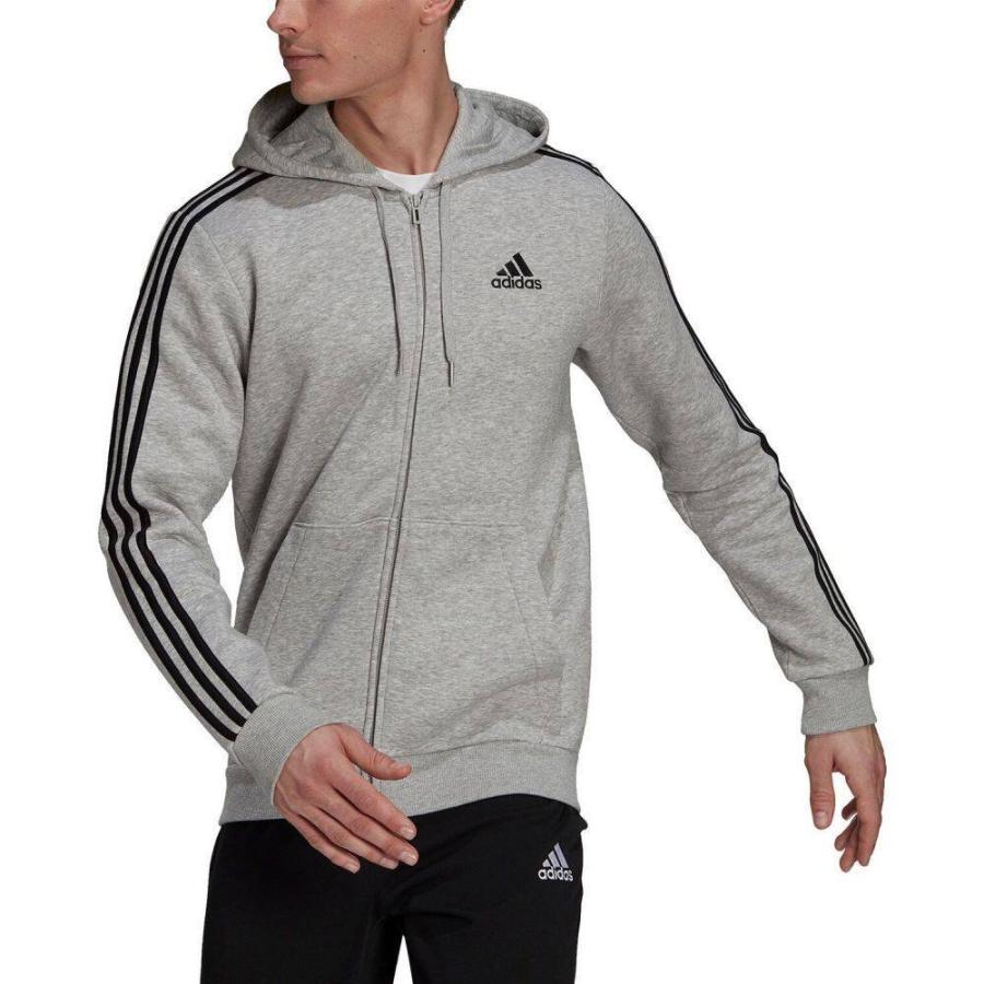 楽ギフ 包装 アディダス Adidas メンズ パーカー トップス Essentials Full Zip Hoodie Medium Grey Heather Black Www Sygalin Com