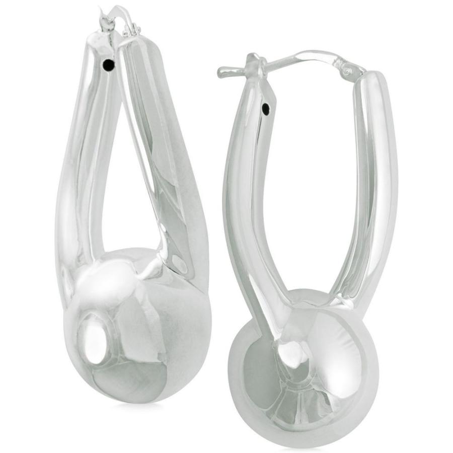 一流の品質 メイシーズ Macy's レディース イヤリング・ピアス ジュエリー・アクセサリー Sculptural Sphere Hoop Earrings in Sterling Silver Silver, 滝上町 9af4f473