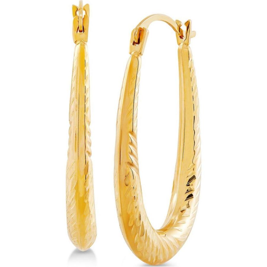 送料無料 メイシーズ Macy S レディース イヤリング ピアス ジュエリー アクセサリー Textured Oval Hoop Earrings In 14k Gold Gold 新色追加 Www Skylanceronline Com