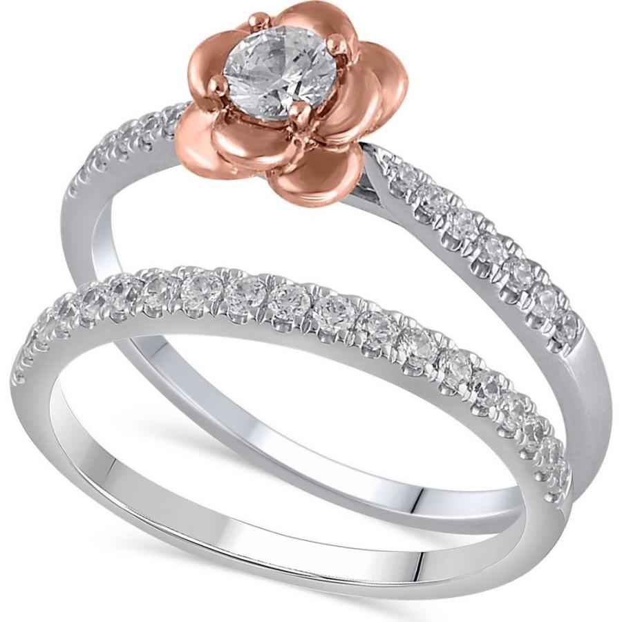 ランキング Diamond Certified ジュエリー アクセサリー 指輪 リング レディース Macy S メイシーズ レディース 指輪 リング メイシーズ Macy S 3 8 Tone Two Gold Rose And White 14k In Set Bridal T W Ct レディースアクセサリー