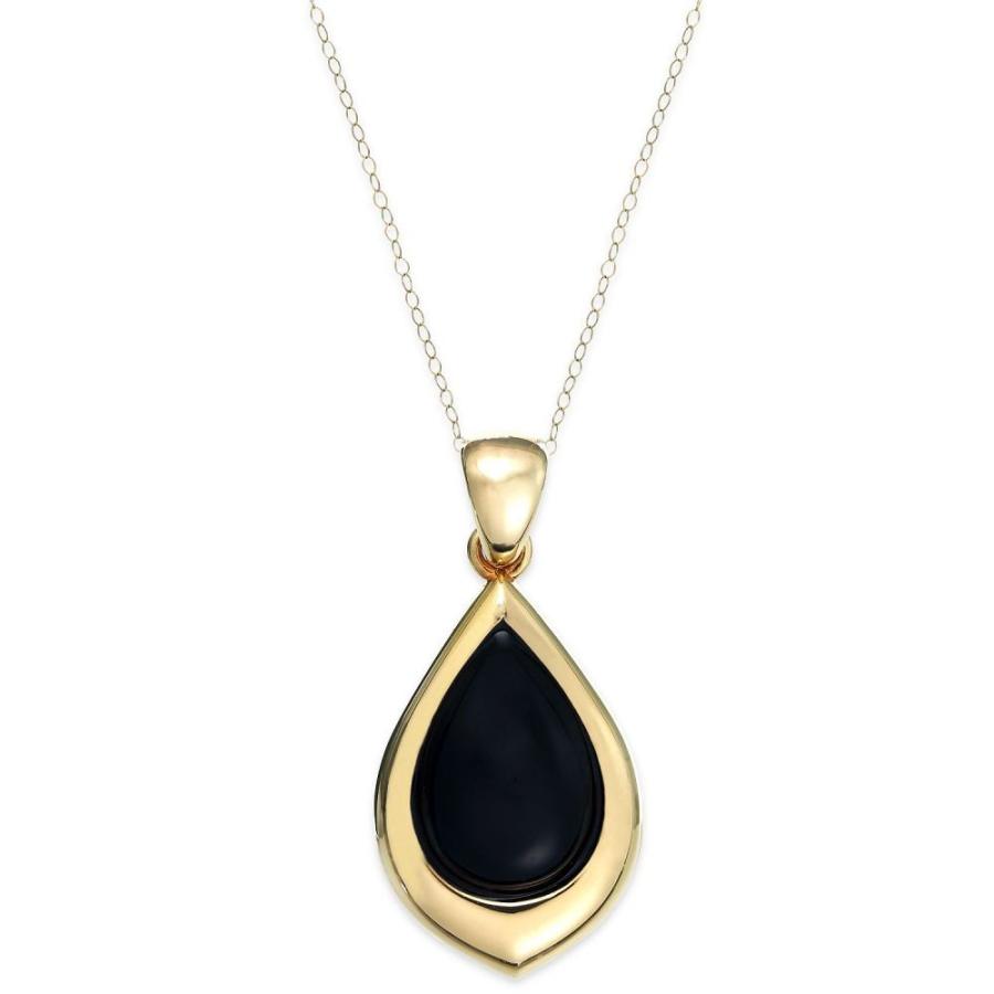 シグネチャー ゴールド Signature Gold メンズ ネックレス Onyx Teardrop Pendant Necklace 8 Ct T W In 14k Gold Over Resin Yellow Gold Www Janasamachar Com