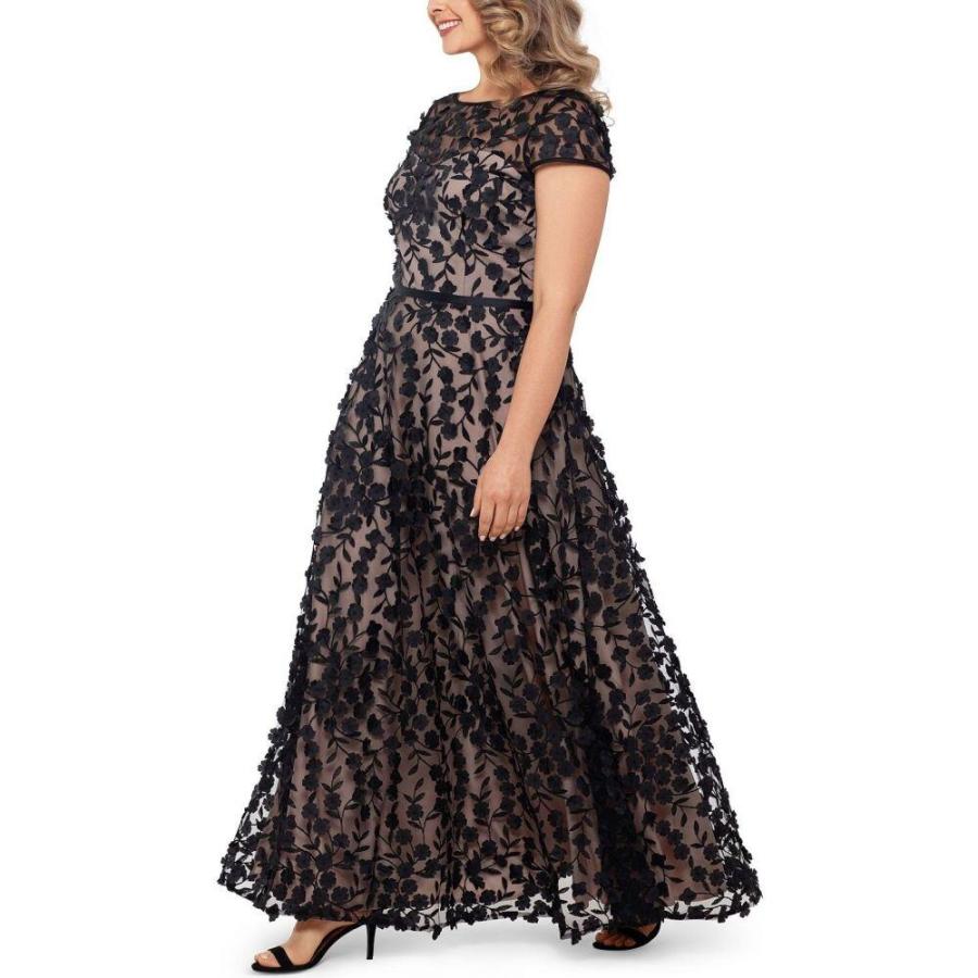 超特価激安 エックススケープ Xscape レディース パーティードレス 大きいサイズ ワンピース ドレス Plus Size 3d Flower Gown Black Nude Dp4 Ffeb フェルマート Fermart シューズ 通販 Yahoo ショッピング 春物がお買い得 週末限定sale Www