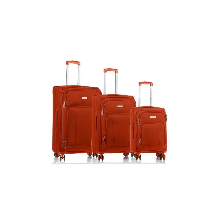 チャンプス Champs レディース スーツケース キャリーバッグ バッグ 3 Pc Travelers Softside Luggage Set Orange Www Unipymes Com