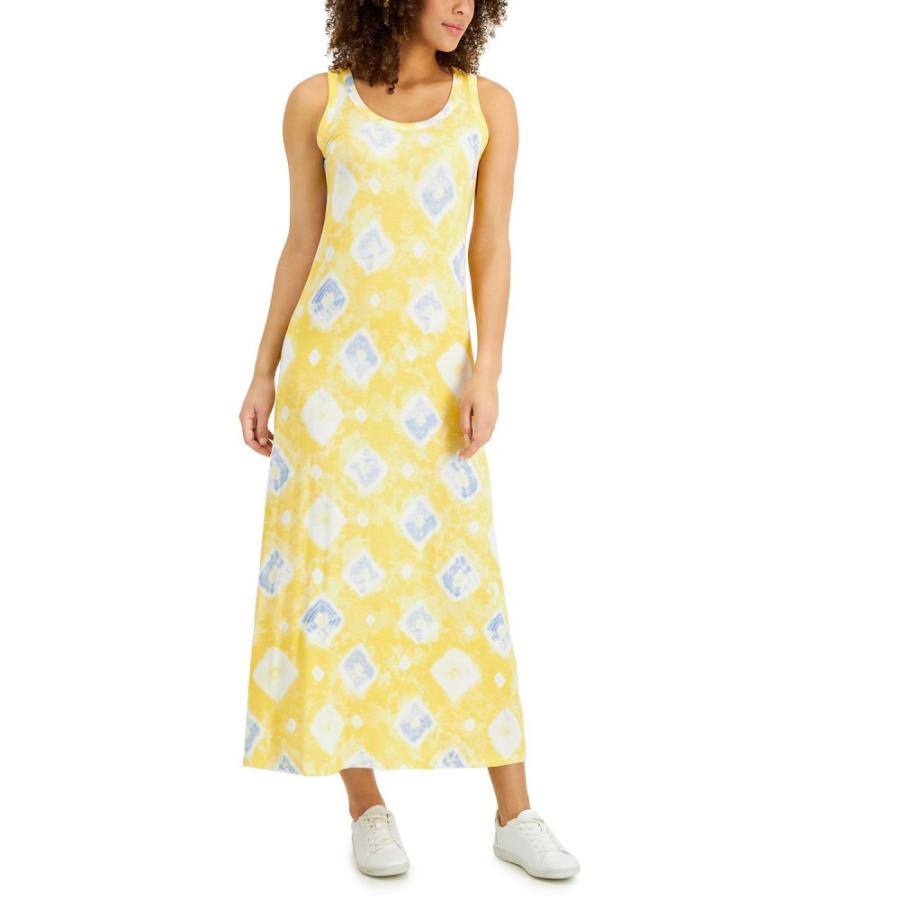 人気特価激安 スタイル&コー Style & Co レディース ワンピース ノースリーブ マキシ丈 ワンピース・ドレス Sleeveless Maxi Dress Sunbeam Yellow ワンピース