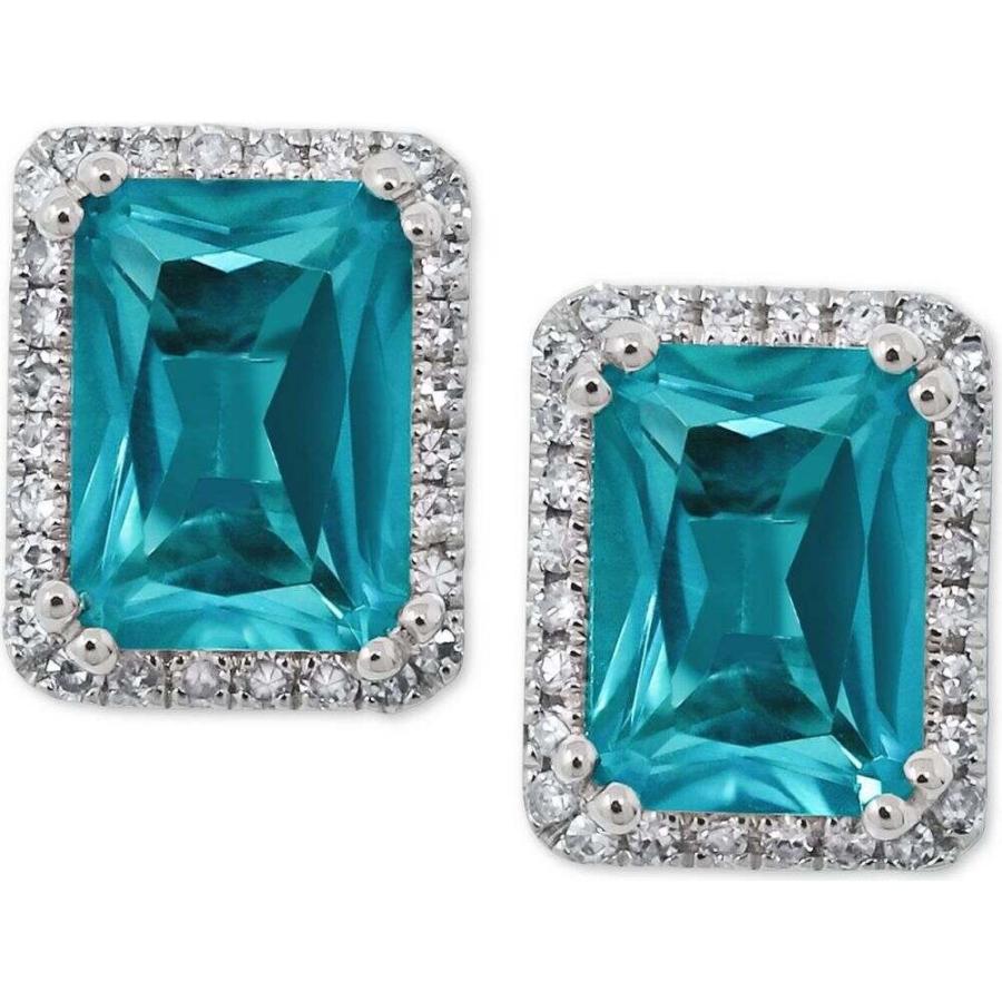 メイシーズ Macy S ユニセックス イヤリング ピアス Paraiba Mystic Topaz 2 Ct T W And Diamond 1 6 Ct T W Stud Earrings In 14k White Gold Naturalstonecouncil Org Index Php