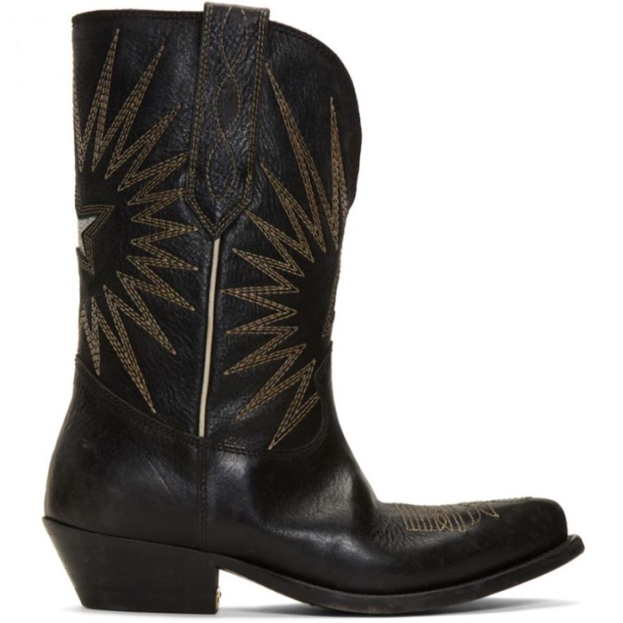 絶品のゴールデン グース Golden Goose レディース Boots ブーツ シューズ 靴 Black Black シューズ 靴 Wish Star Low Boots Black高級ブランド