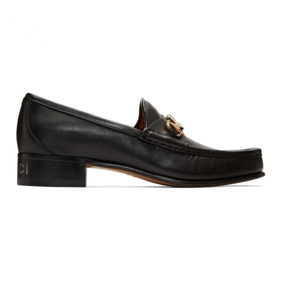 グッチ Gucci メンズ ローファー シューズ 靴 Black Leather Interlocking G Horsebit Loafers Www Broughtonhotels Com