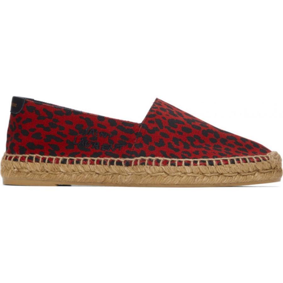 イヴ サンローラン Saint Laurent メンズ シューズ 靴 エスパドリーユ Espadrilles シューズ 靴 Red メンズファッション Babycat Print Embroidered Espadrilles Poupre Black Hc 2418m2297 フェルマート Fermart シューズ