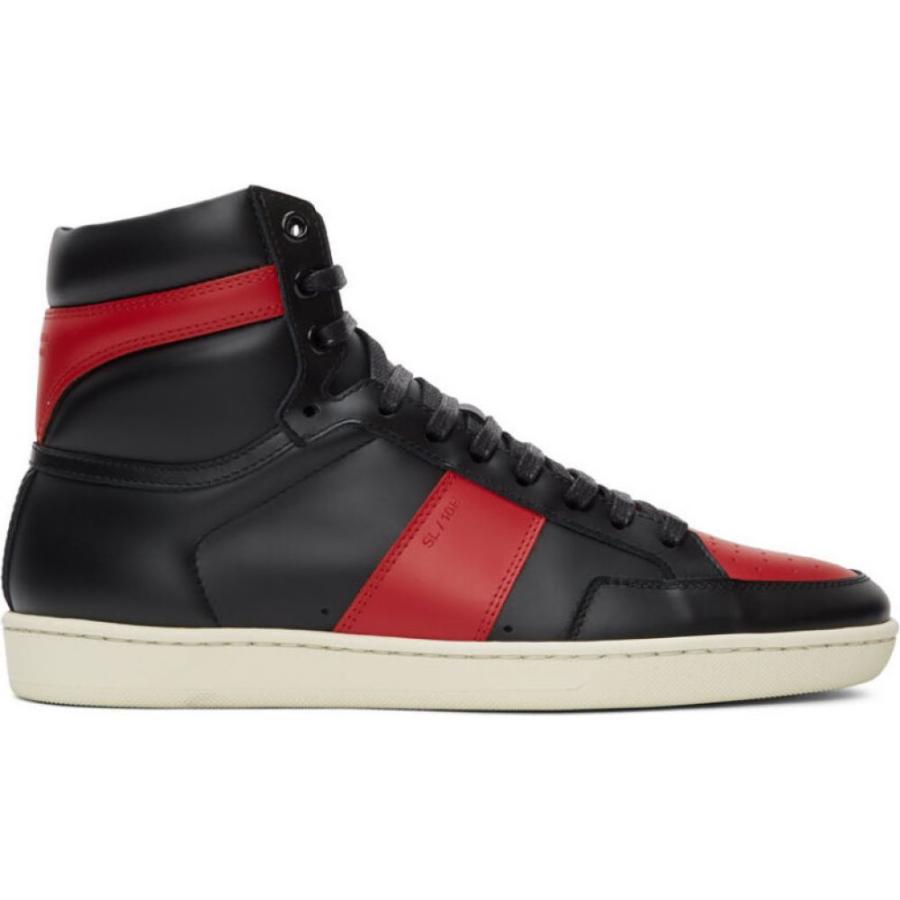 古典 Laurent Saint サンローラン イヴ メンズ スニーカー サンローラン イヴ Laurent Saint メンズ Black Red Sneakers High Top Sl 10h Classic Court Red Black シューズ 靴 ハイカット スニーカー シューズ