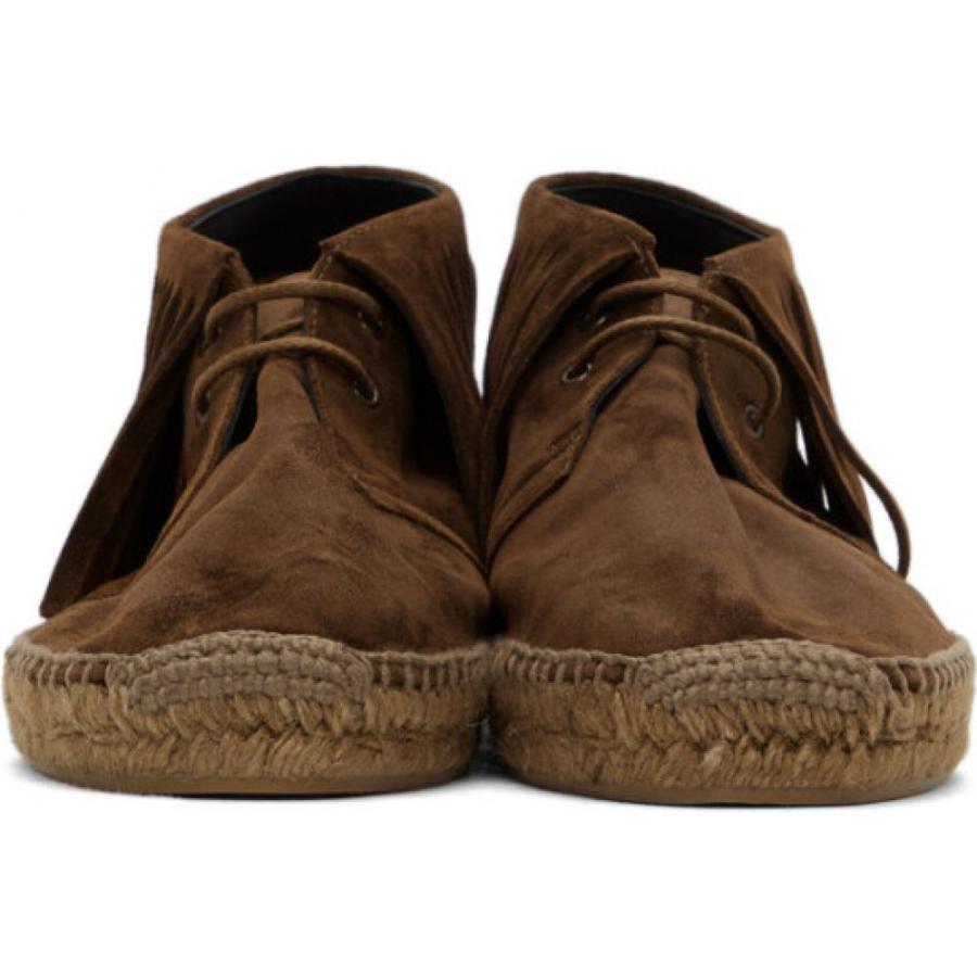 品質が完璧 Saint Laurent Land Espadrilles Top Mid Fringed Suede Brown シューズ 靴 エスパドリーユ メンズ Laurent Saint サンローラン イヴ メンズ エスパドリーユ サンローラン イヴ シューズ Albinofoundation Org