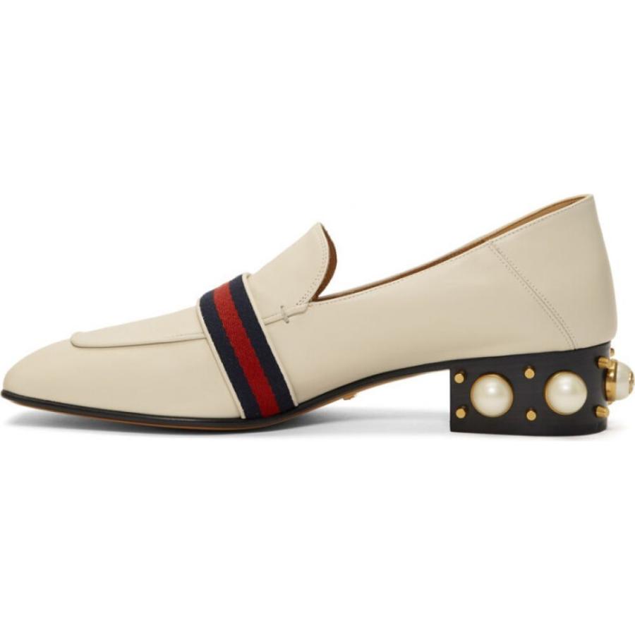 誠実 シューズ 靴 ローファー オックスフォード レディース Gucci グッチ レディース ローファー オックスフォード グッチ Gucci White White Heels Loafer Pearl Peyton シューズ Depureco Asia