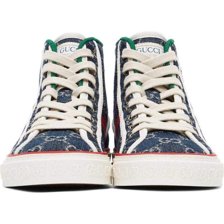 美品 テニス レディース シューズ 靴 グッチ Gucci グッチ Blue Sneakers High 1977 Tennis Blue シューズ 靴 スニーカー テニス レディース Gucci テニス Depureco Asia