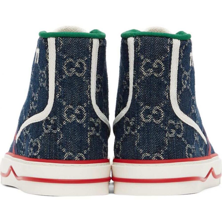 美品 テニス レディース シューズ 靴 グッチ Gucci グッチ Blue Sneakers High 1977 Tennis Blue シューズ 靴 スニーカー テニス レディース Gucci テニス Depureco Asia