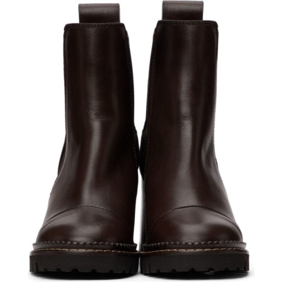 人気のファッションブランド By See クロエ シューズ 靴 レディース ブーツ クロエ Chloe By See Chloe Brown Dark Boots Heeled Mallory Brown シューズ 靴 ブーツ レディース ブーツ Www Gediscovery Edu Pe