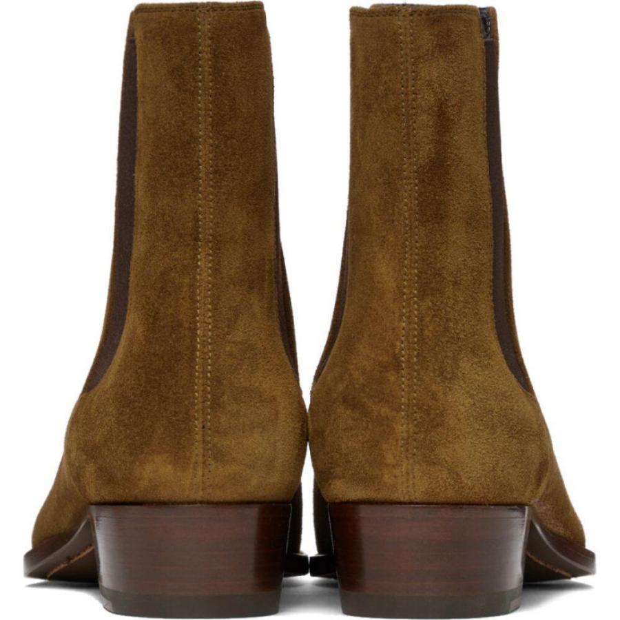 サンローラン Saint Laurent メンズ ブーツ チェルシーブーツ シューズ・靴 Brown Suede Wyatt Chelsea  Boots Moutarde :hc-212418m223008:フェルマート fermart シューズ - 通販 - Yahoo!ショッピング