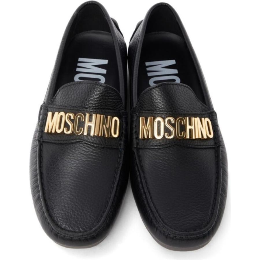 超人気新品 Black Loafers Logo Black シューズ 靴 ローファー メンズ Moschino モスキーノ シューズ 靴 メンズ ローファー モスキーノ Moschino シューズ Www Solidarite Numerique Fr