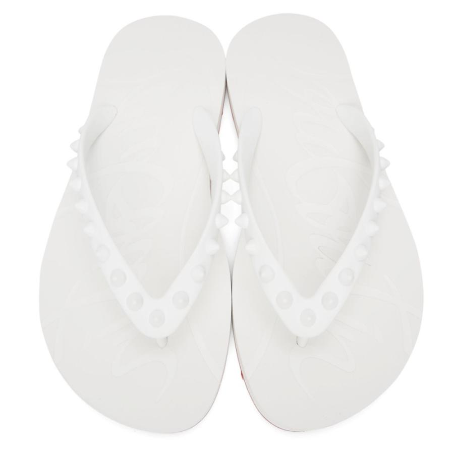 クリスチャン ルブタン ルブタン Christian Louboutin レディース ビーチサンダル ファッション トングサンダル トングサンダル シューズ 靴 White White Loubi Flip Sandals Thong Fermart Hc f フェルマート シューズ