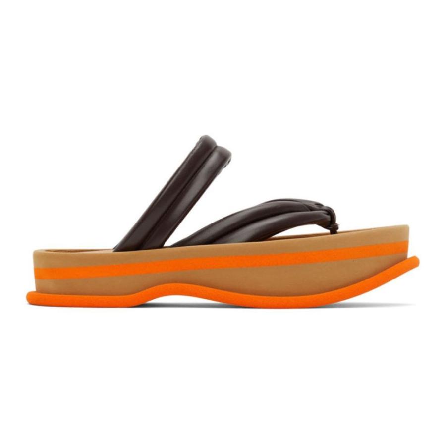 ドリス ヴァン ノッテン Dries Van Noten レディース サンダル ミュール フラット シューズ 靴 Brown Leather Flat Sandals Bordeaux Againstmetal Com Ar