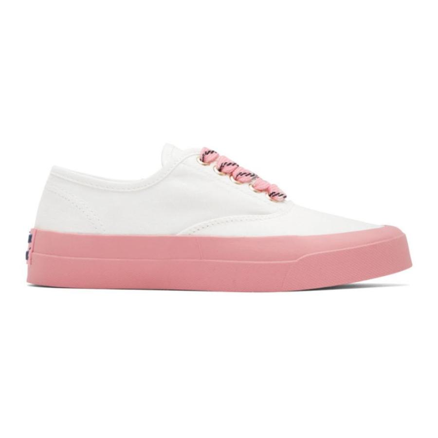 White シューズ 靴 スニーカー レディース Kitsune Maison キツネ メゾン Pink White Sneakers Le Tan Olympia その他シューズ セール 登場から人気沸騰 Ahmedmostafa Us