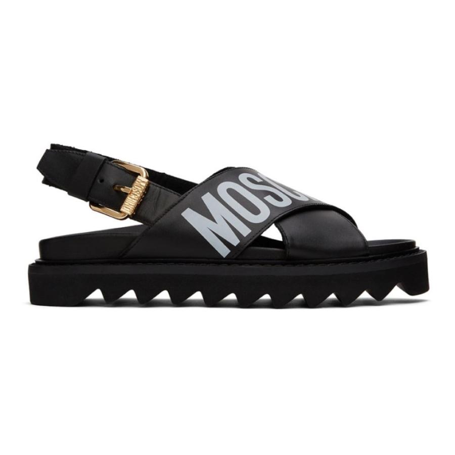 レディース Moschino モスキーノ サンダル・ミュール Nero Sandals Criss-Cross Black シューズ・靴 サンダル 新製品情報も満載
