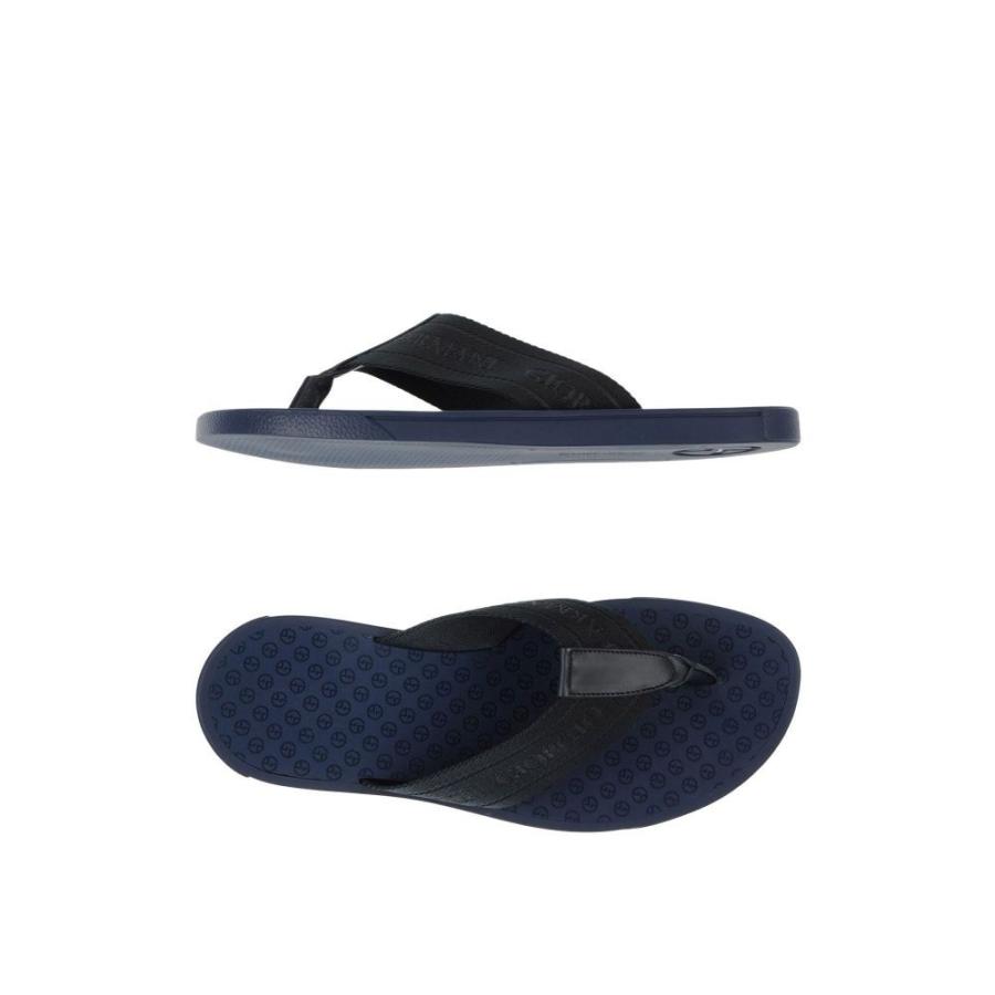 アルマーニ Giorgio Armani メンズ ビーチサンダル シューズ Dark 靴 Blue Flops メーカー公式 Flip
