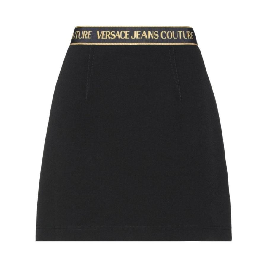 愛用  COUTURE JEANS VERSACE ヴェルサーチェ レディース Black Skirt Mini スカート ミニスカート ミニスカート