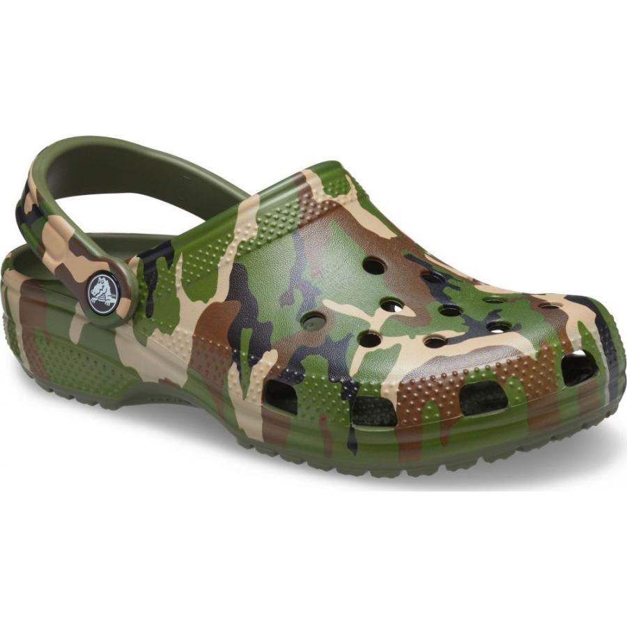 クロックス Crocs メンズ クロッグ シューズ・靴 Adult Classic Printed Camo Clogs Army Green