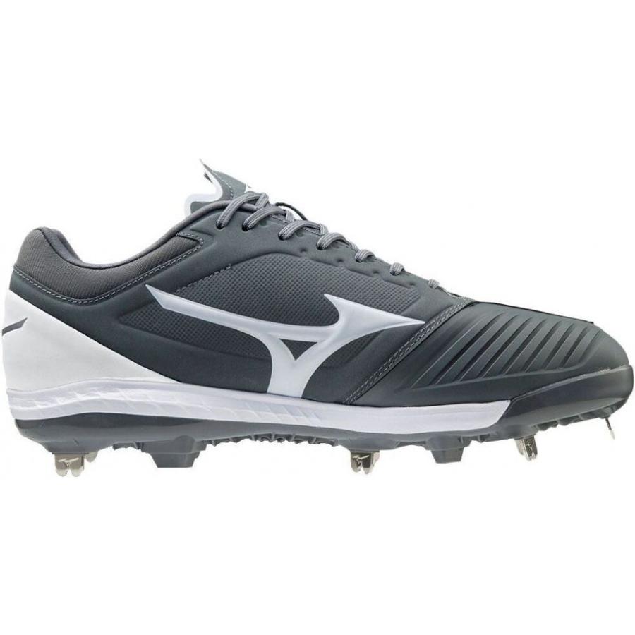ミズノ Mizuno レディース 野球 スパイク シューズ 靴 Sweep 5 Mid Softball Cleats Grey White 熱販売