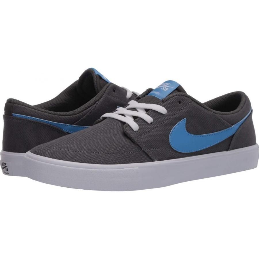 nike sb portmore ii solar canvas trainers in grey